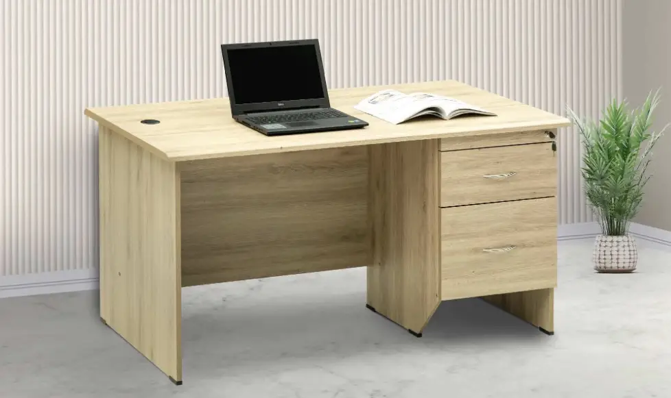CABAL WRITING TABLE WITH 2 DRAWERS